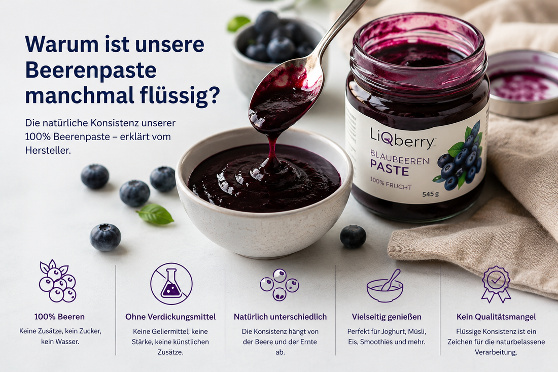 ❓ Kundenfrage: Warum ist unsere Beerenpaste manchmal flüssig?
