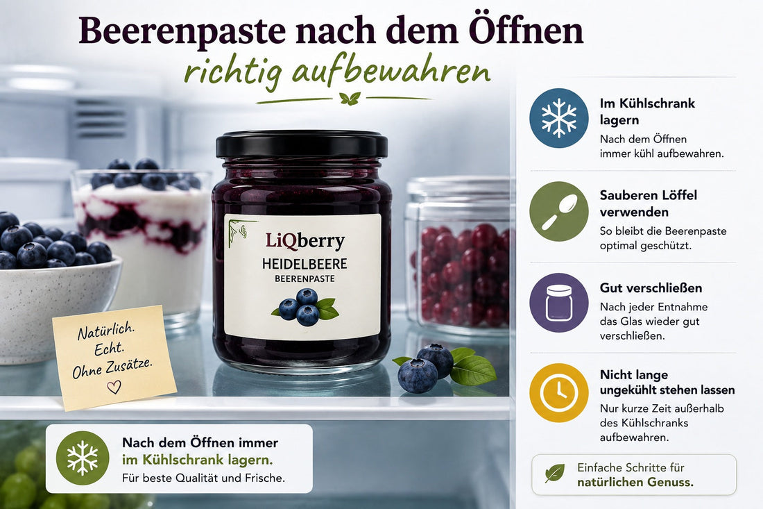❓ Kundenfrage: Muss Beerenpaste nach dem Öffnen in den Kühlschrank?