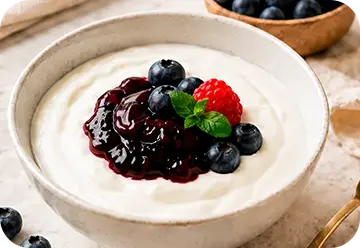 Beerenpaste im Joghurt