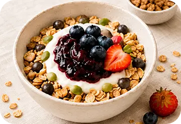 Beerenpaste im Müsli