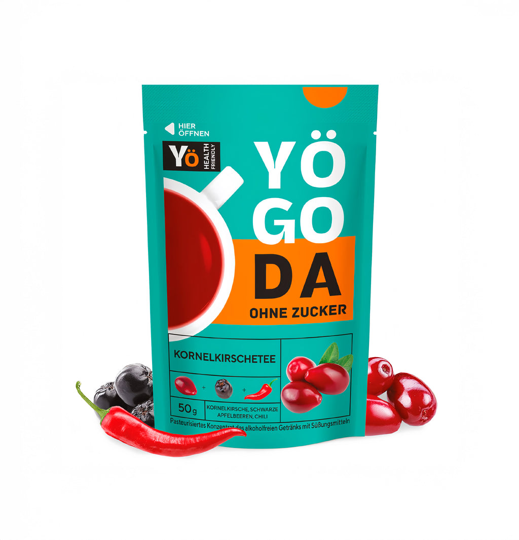 ARONIA & KORNELKIRSCHE – Beerentee-Konzentrat (Aufgusskonzentrat) OHNE ZUCKER 50 g | YÖGODA