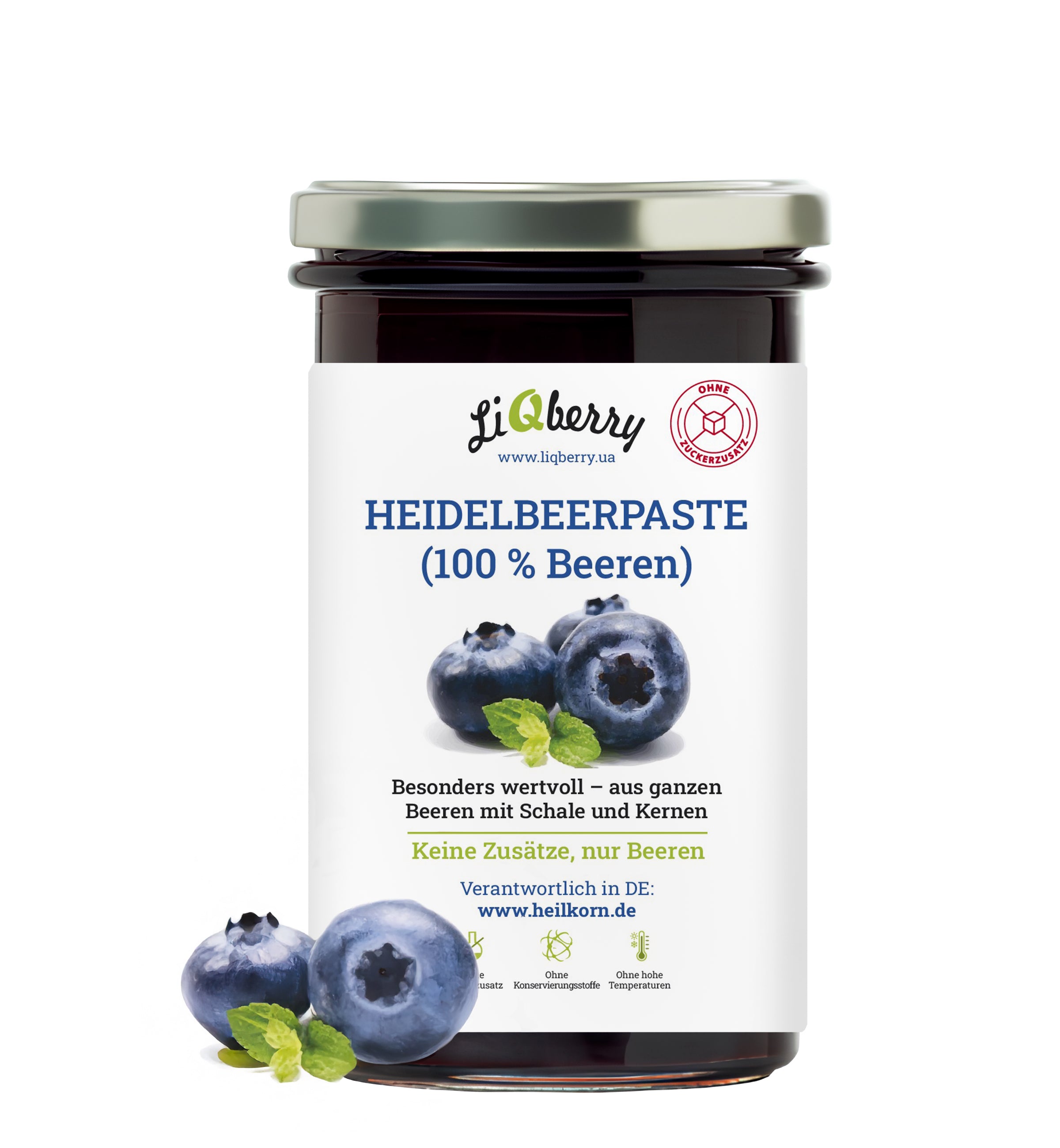 Heidelbeerpaste (100% Beeren) | LiQberry, 545g