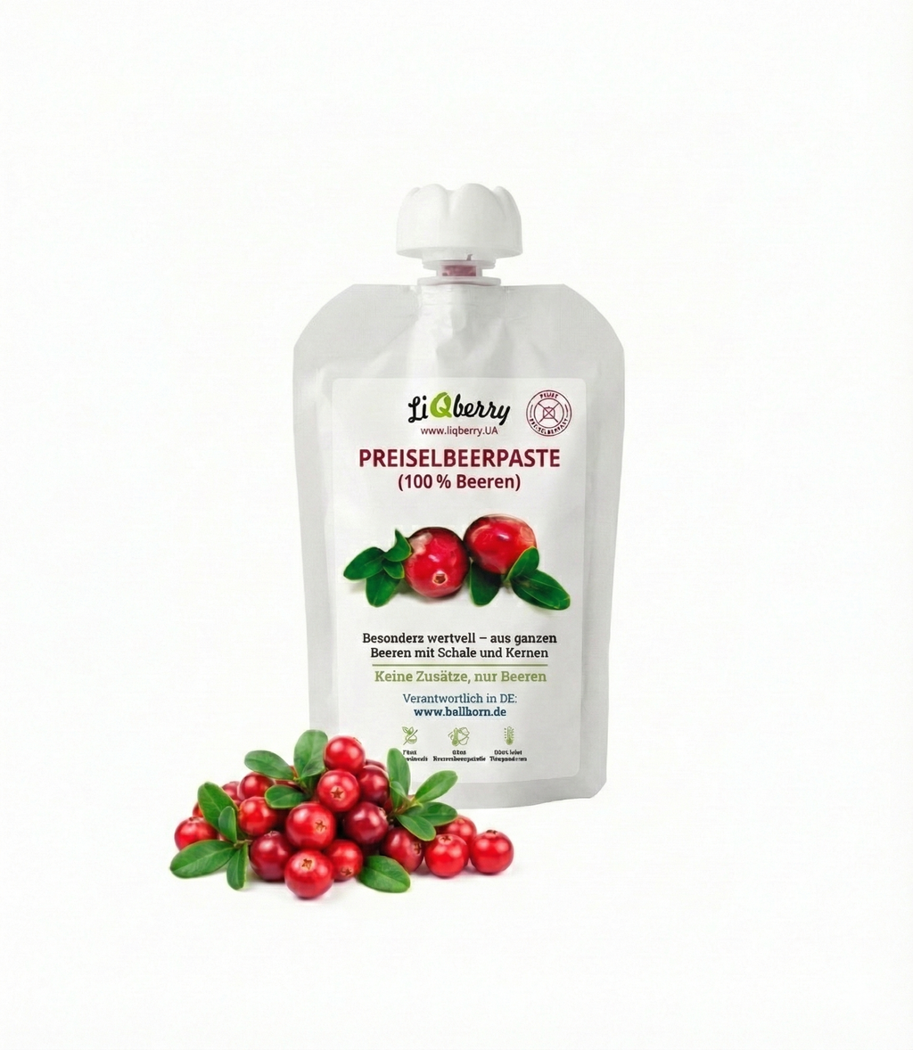 Preiselbeerpaste (100% Beeren) | LiQberry, 100g