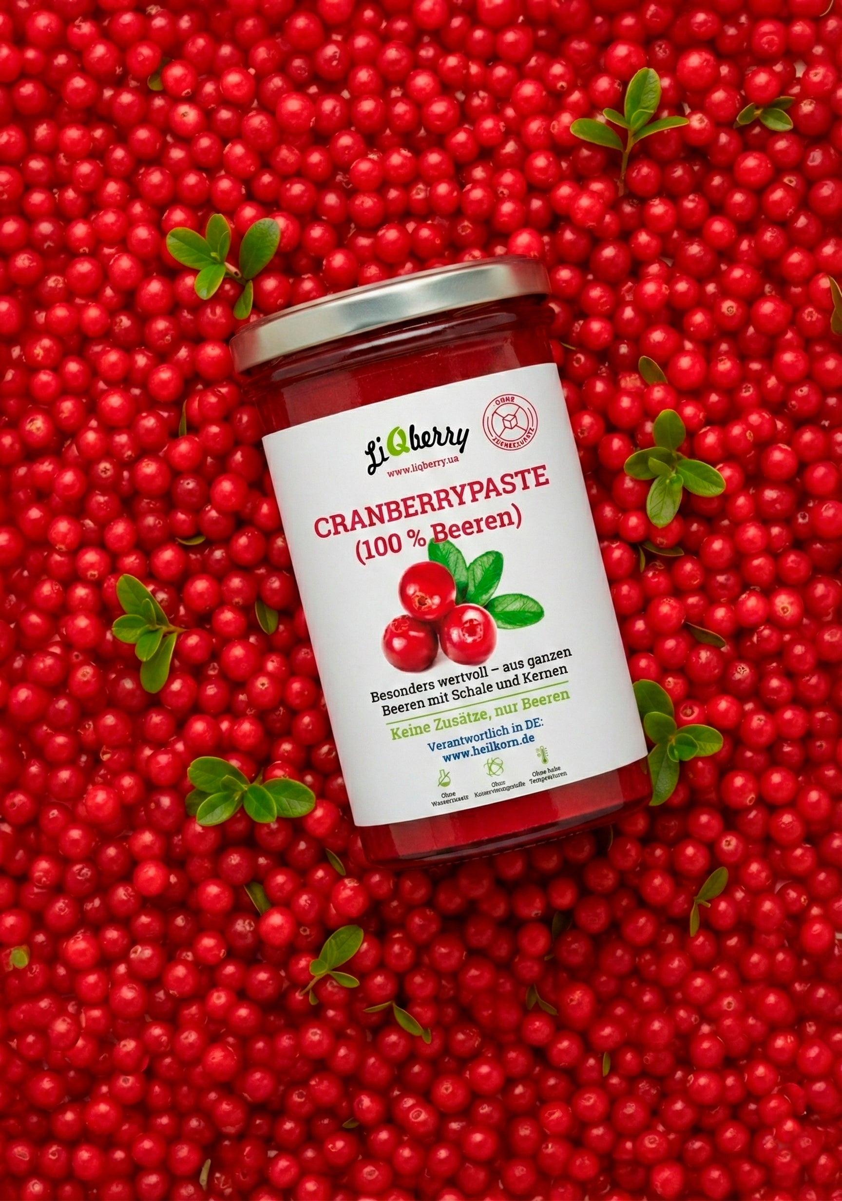 Cranberrypaste (100% Beeren) | LiQberry, 545g