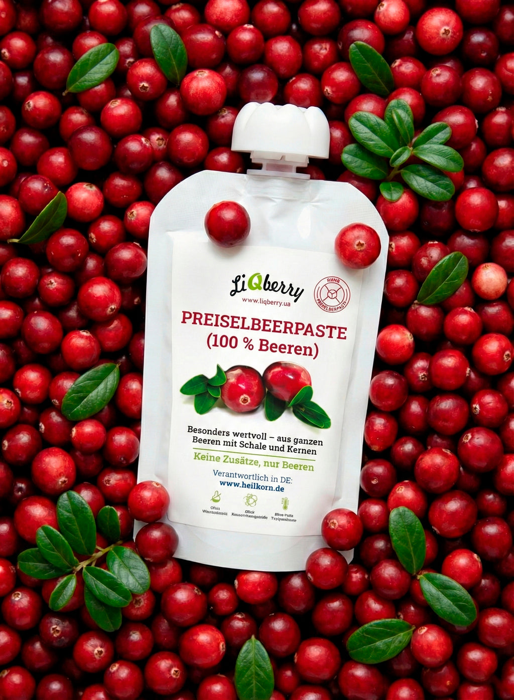 Preiselbeerpaste (100% Beeren) | LiQberry, 100g
