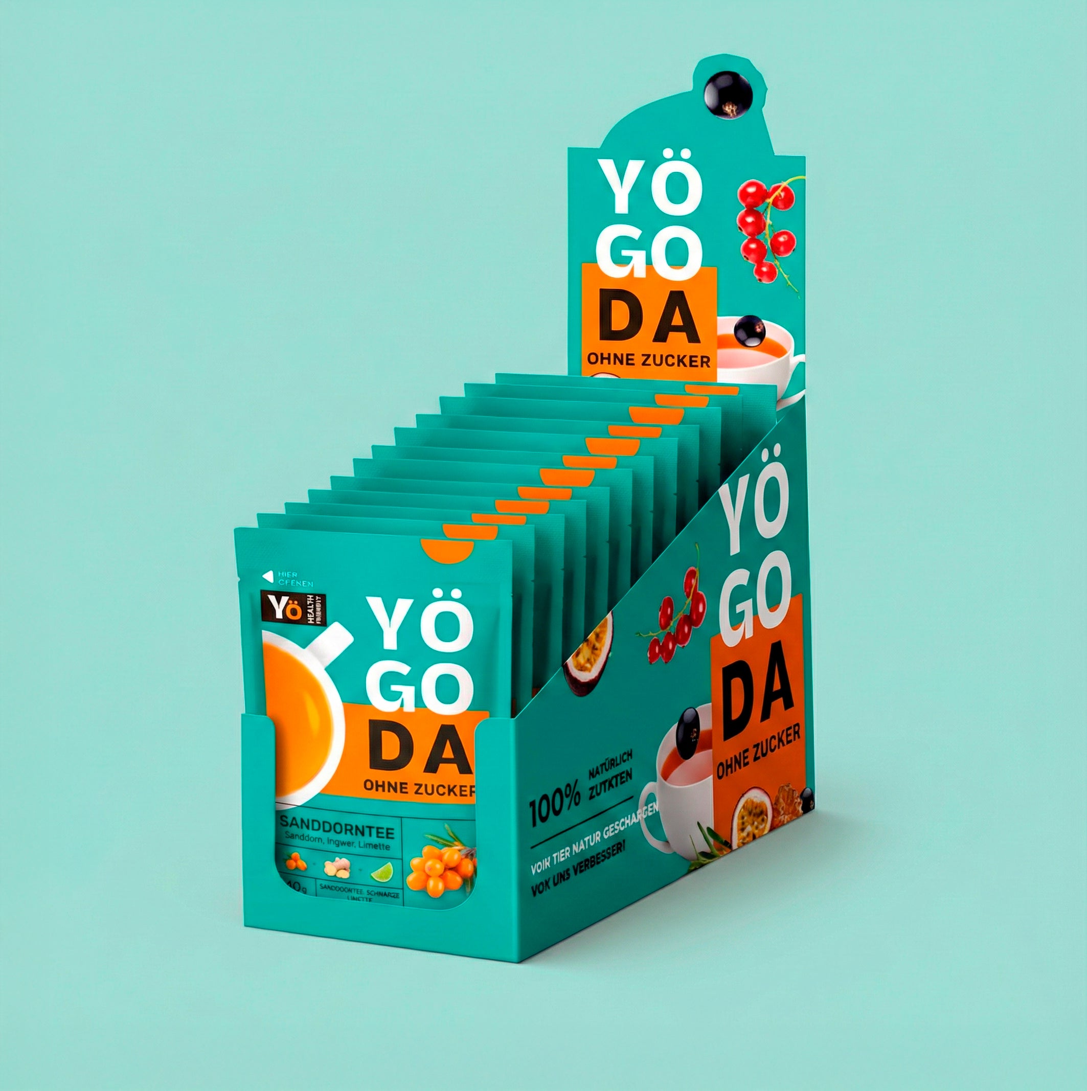 SANDDORN – Beerentee-Konzentrat (Aufgusskonzentrat) OHNE ZUCKER 40 g | YÖGODA