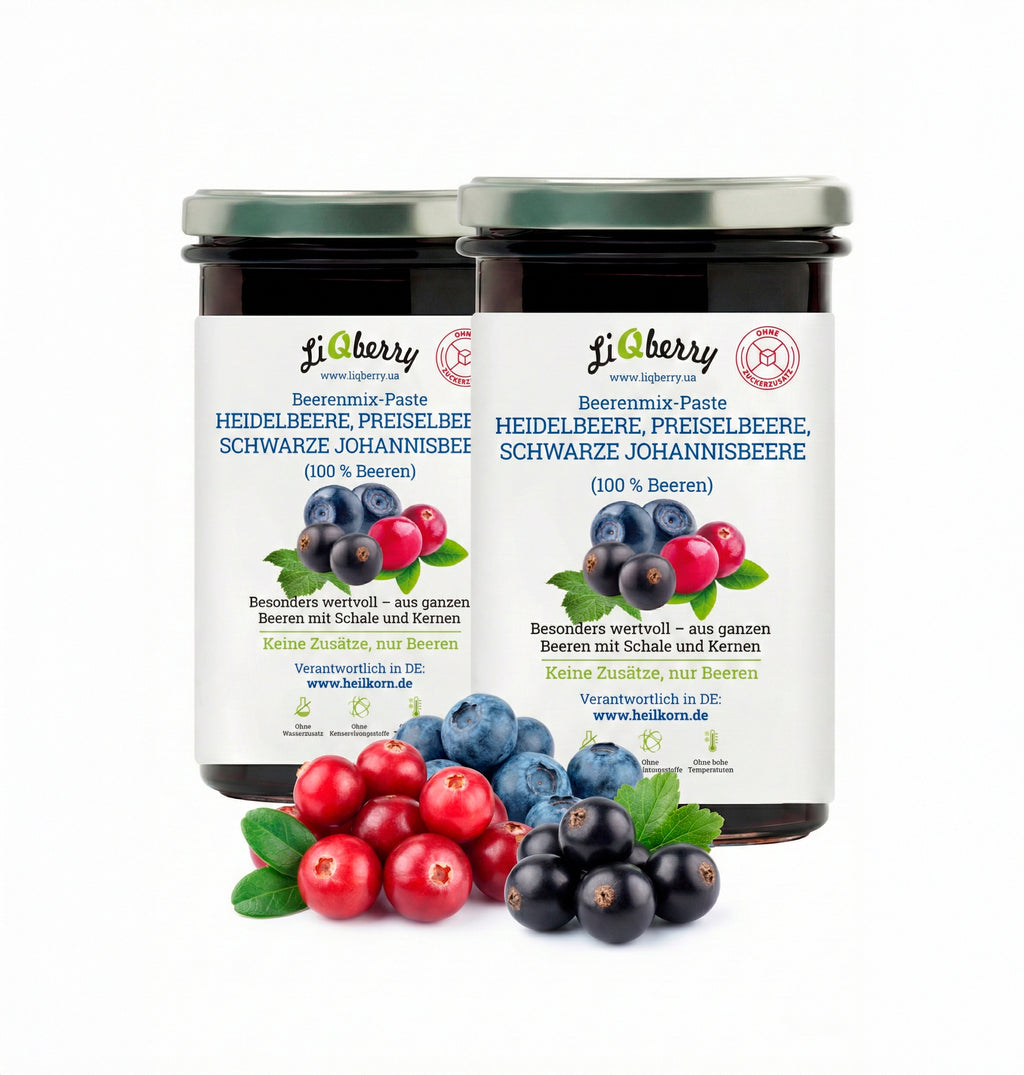 Set „Basis-Vitalität“ (3-Wochen-Reserve) | LiQberry, 2 x 545g
