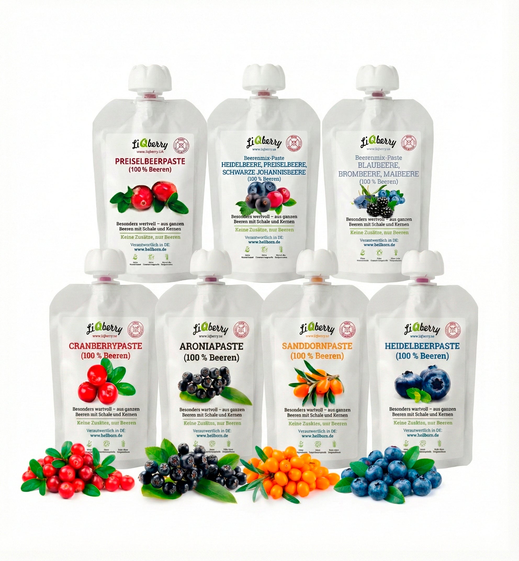 Set „Beeren-Palette“ (Discovery-Mix) | LiQberry, 7 x 100g