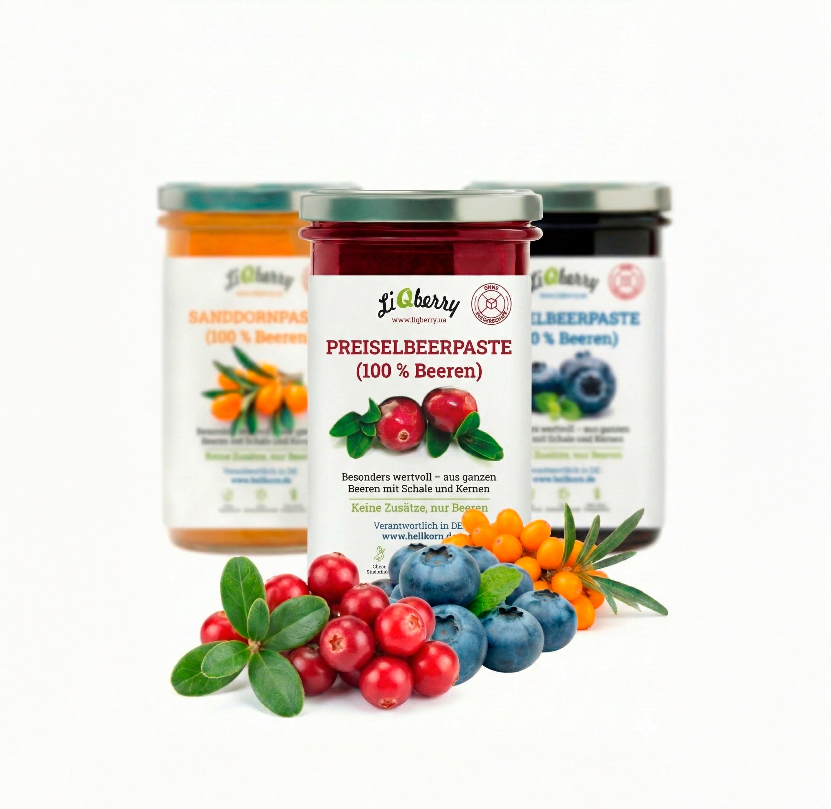 Set „Natural Glow“ (Beauty-Mix) | LiQberry, 3 x 545g