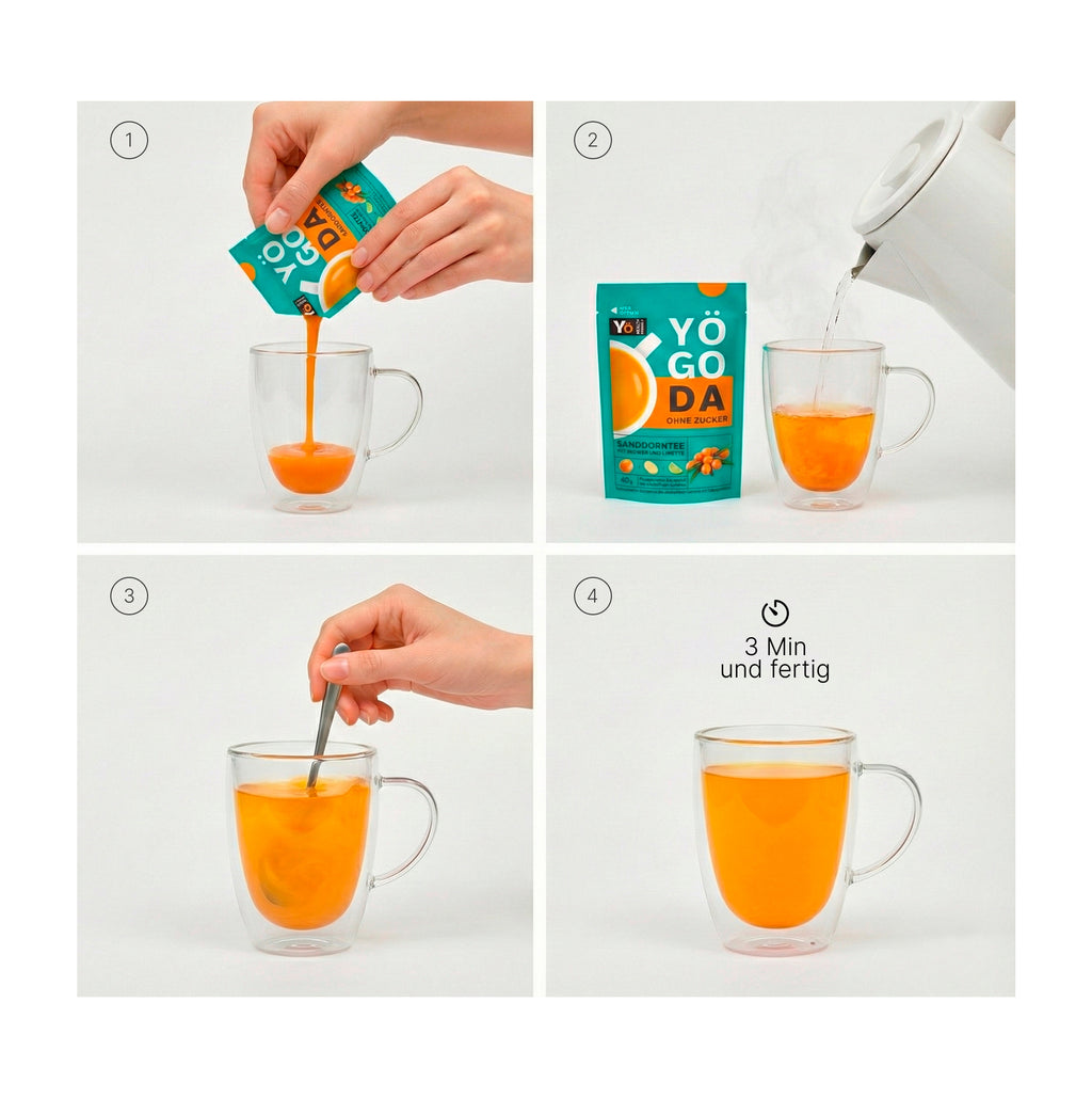 SANDDORN – Beerentee-Konzentrat (Aufgusskonzentrat) OHNE ZUCKER 40 g | YÖGODA