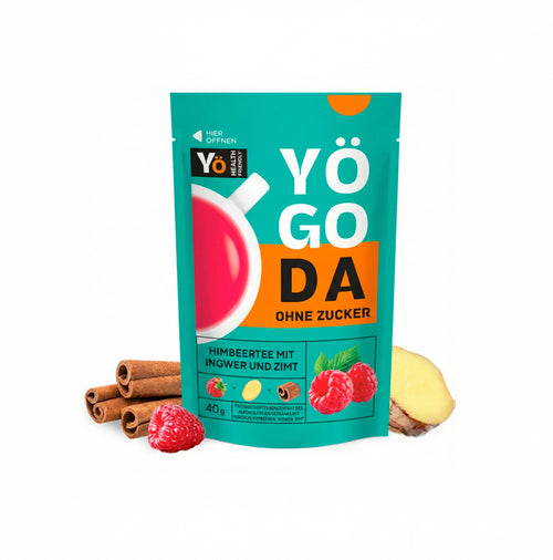 14er-Box "HIMBEERE" – Beerentee-Konzentrat (Aufgusskonzentrat) OHNE ZUCKER mit 14 × 40 g | YÖGODA