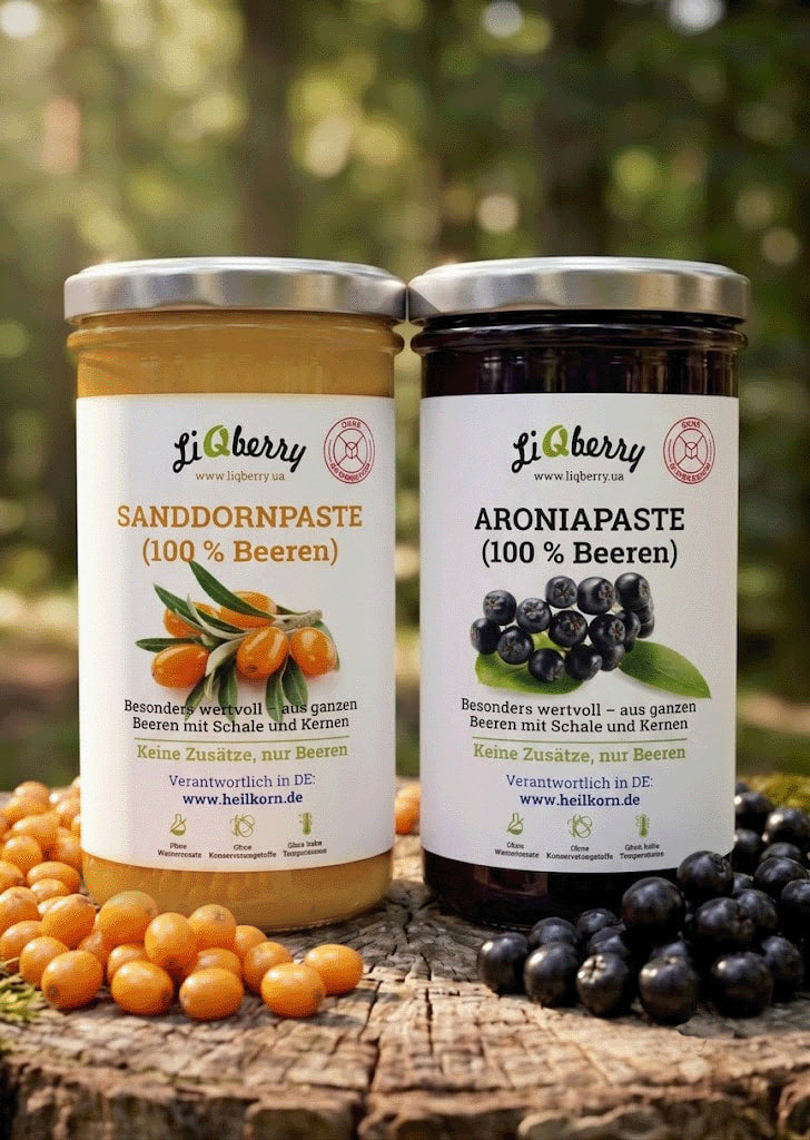 Set „Aronia & Sanddorn – Für Ausstrahlung" | LiQberry, 2 x 545g