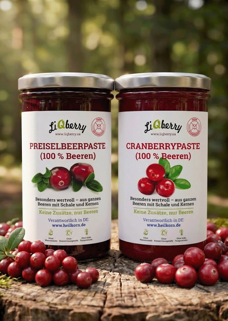 Set „Cranberry & Preiselbeere – Für Frauen" | LiQberry, 2 x 545g