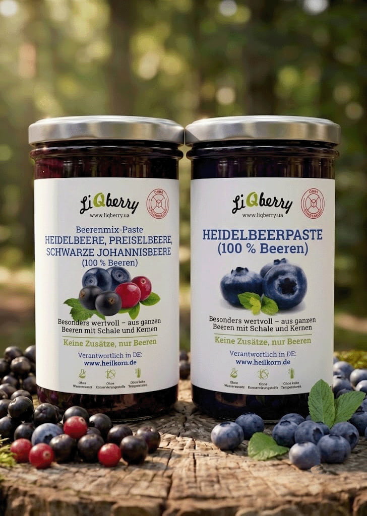 Set „Heidelbeere & Beerenmix – Für Berufstätige" | LiQberry, 2 x 545g