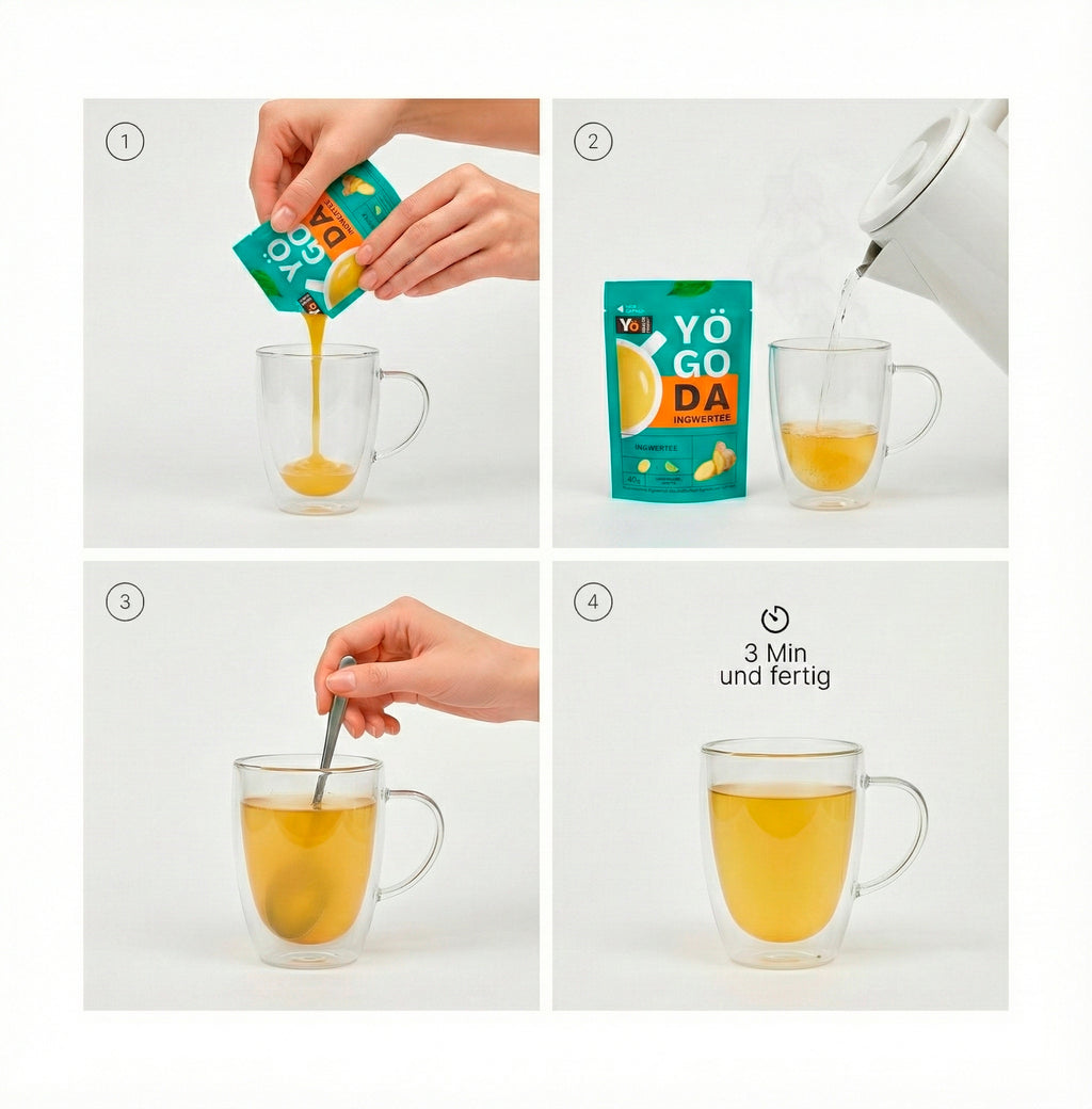 INGWER-LIMETTEN-MIX – Beerentee-Konzentrat (Aufgusskonzentrat) OHNE ZUCKER 40 g | YÖGODA